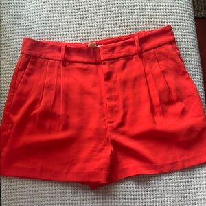 Madewell High Waist Red Shorts